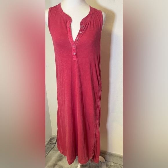 Saturday Sunday by  Anthropologie Red Loungewear Boho Minimalist Maxi Dress XS - Picture 1 of 6